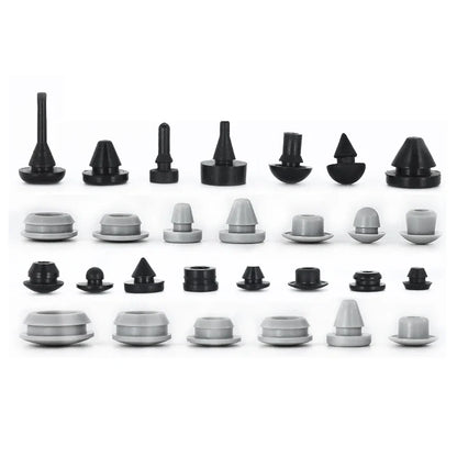 Solid Silicone Rubber Caps 2mm to 16mm T Type Plug Cover Snap-on Gasket Blanking End Caps Seal Stopper