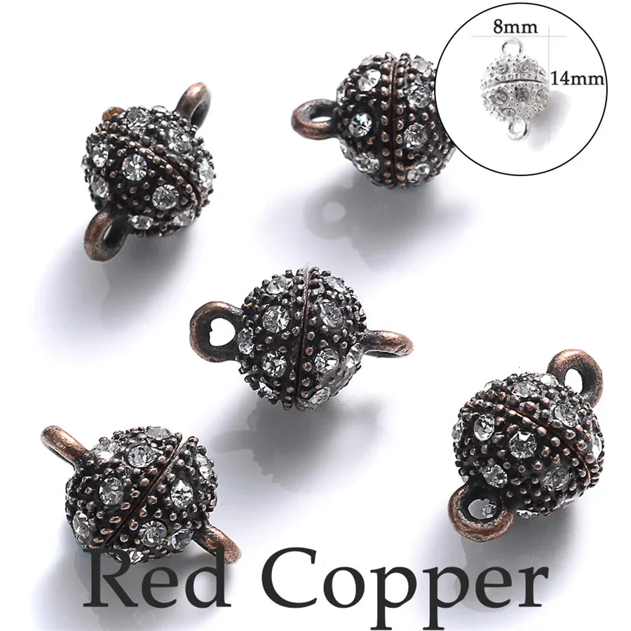 Heart Round Magnetic Clasps Set | DIY Jewelry Connector Charms