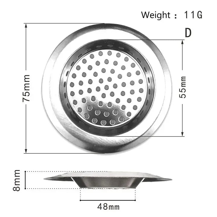 Kitchen Sink Strainer | Stainless Steel Mesh Drain Filter for Sink and Bathroom