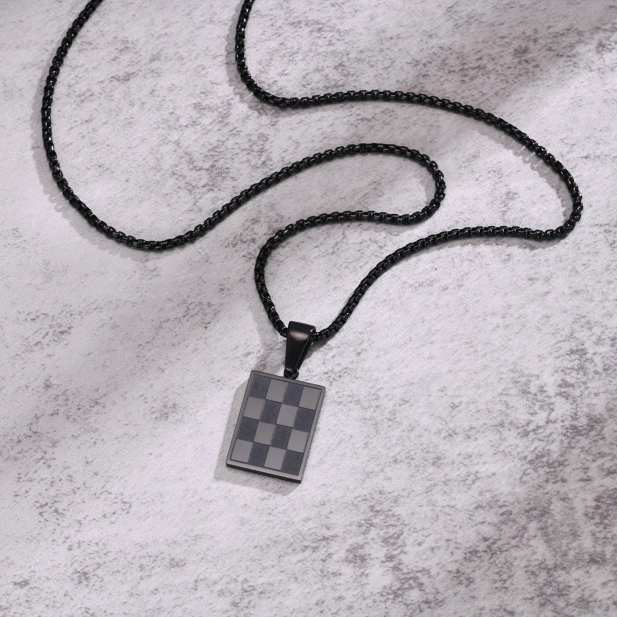 Small Dog Tag Pendant Necklace | Military Style Stainless Steel Gift for Men