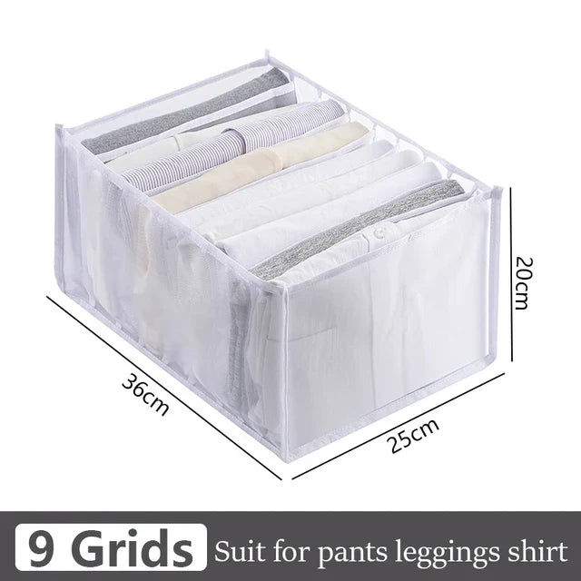 Jeans Organization Storage Box | Closet Drawer Organizer for Pants and Clothing