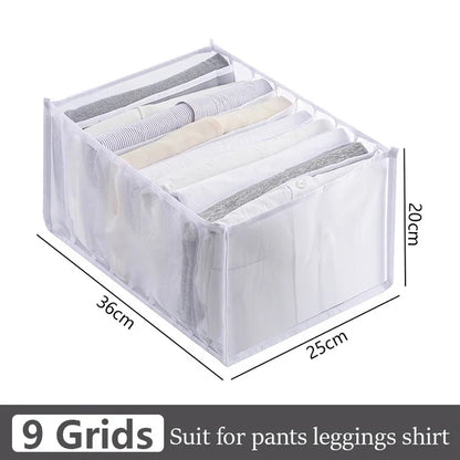 Jeans Organization Storage Box | Closet Drawer Organizer for Pants and Clothing