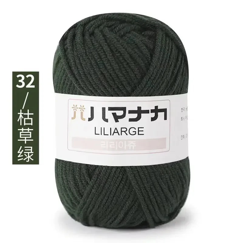 Milk Sweet Soft Cotton Baby Knitting Wool Yarn Thick Yarn Fiber Velvet Yarn Hand Knitting Wool Crochet Yarn for DIY Sweater