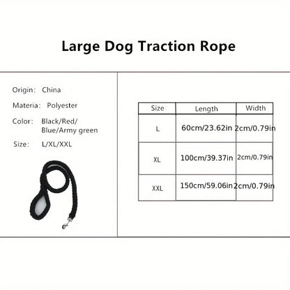 Durable Braided Rope Dog Leash for Strong Pullers