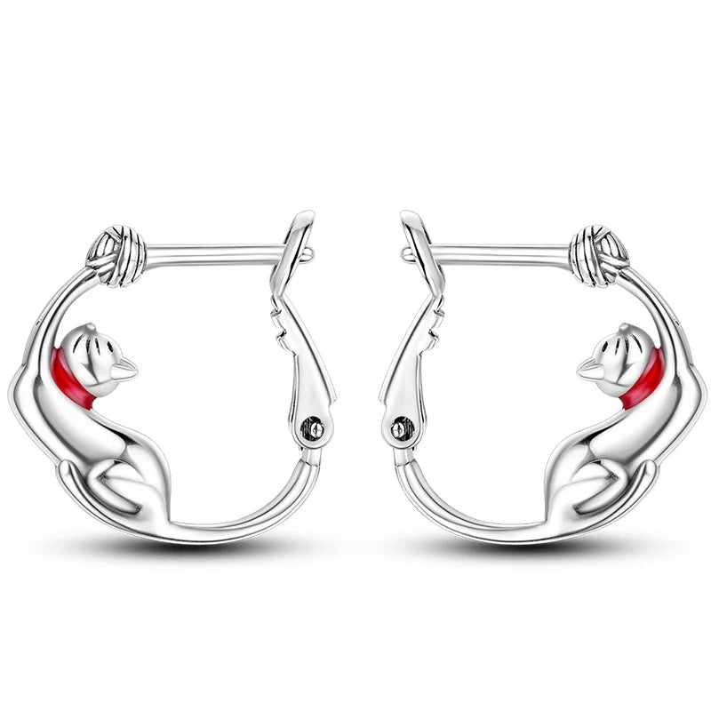 Colorful 925 Sterling Silver Hoop Earrings for Women | Classic Circle Earrings