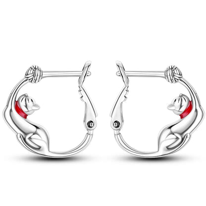 Colorful 925 Sterling Silver Hoop Earrings for Women | Classic Circle Earrings