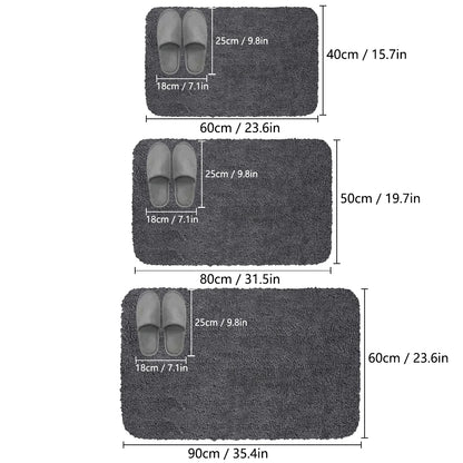 Long Hair Absorbent Bathroom Mat – Soft Furry Non-Slip Shower Floor Rug