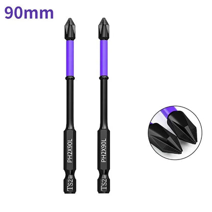 2Pcs Magnetic Batch Heads PH2 Cross Bits | Non-Slip for Screwdrivers and Hand Drills