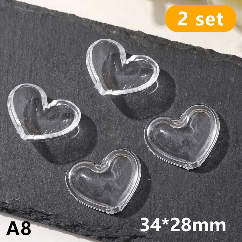 Pet Hair Keepsake Box | 2-Pack Transparent Dog Cat Fur Storage Container for DIY Memorial Decoration