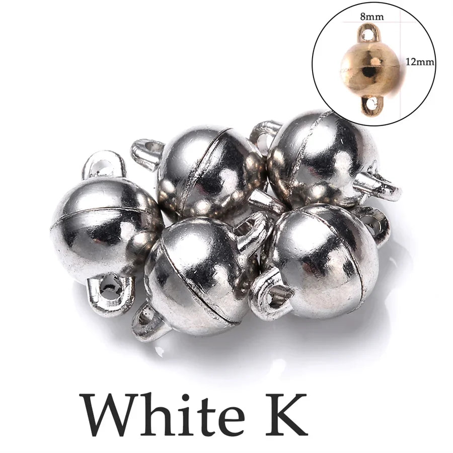 Heart Round Magnetic Clasps Set | DIY Jewelry Connector Charms