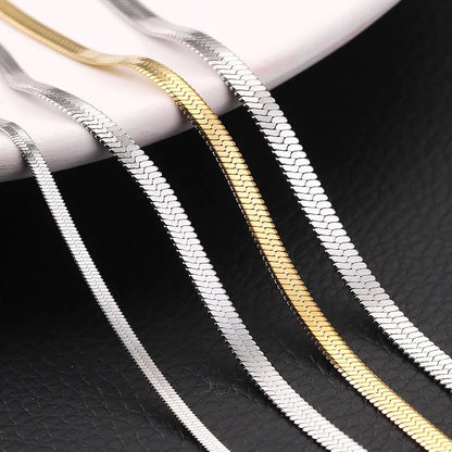 Blade Snake Chain Stainless Steel Necklace | Unisex Choker in 2/4/5mm