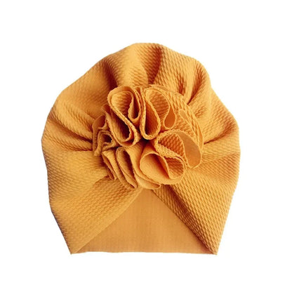Baby Girl Turban Hat | Lovely Flower Soft Cap for Newborn Photography