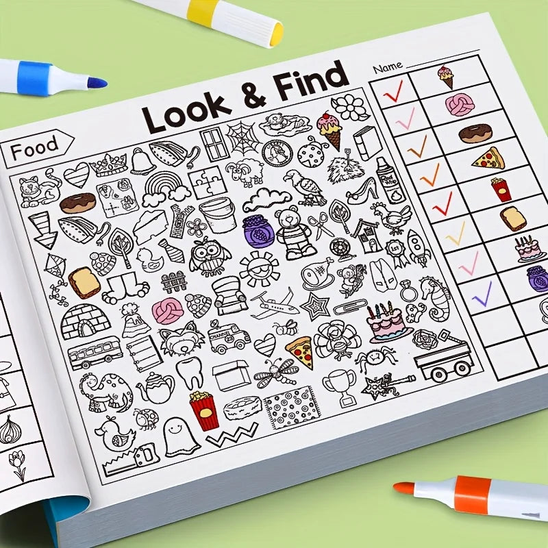 Children's Hidden Object Coloring Book | Find Items Activity Book for Kids