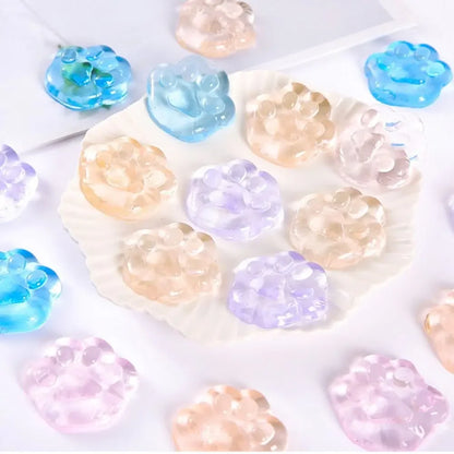 5/10/20PCS Kawaii Cat Paws Sticky Squeeze Toys | Soft Realistic Glitter Stress Relievers