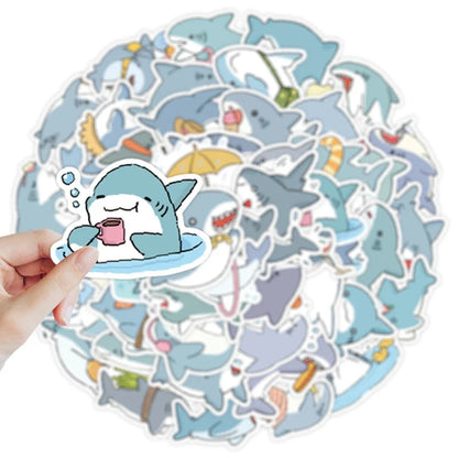 50 Funny Shark Meme Stickers Pack | Waterproof PVC Decals for Laptop, Luggage, Skateboard