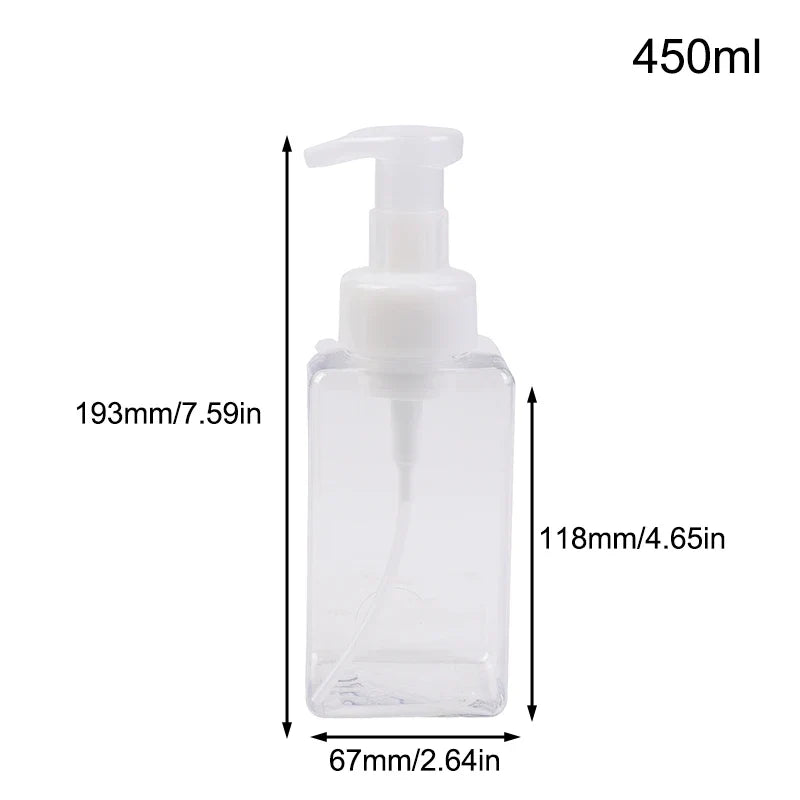Portable Foam Soap Dispenser | Manual Press Pump Bottle for Bathroom and Travel