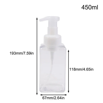 Portable Foam Soap Dispenser | Manual Press Pump Bottle for Bathroom and Travel