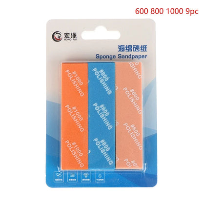 9Pcs Semi-rigid Sanding Sticks for Model Making | Plastic Model Polishing Tool Set