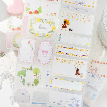 Cute Masking Tape Stickers for Junk Journal | 5x200cm Decorative Craft Tape Roll