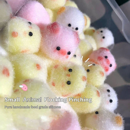 Cute Animal Squeeze Toy Stress Relief Keychain | Kawaii Silicone Pinch Toy