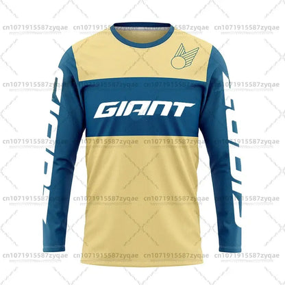Giant Mountain Bike Jersey MTB Enduro off Road Shirt Downhill Sportswear Motorcycle T-shirt Long Sleeve Riding T-shirt
