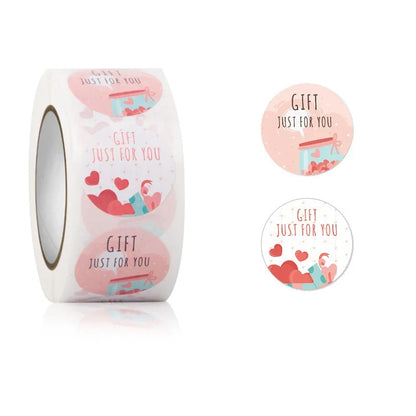 Pink Thank You Sticker Labels | 1 Inch Round Small Business Packaging Stickers