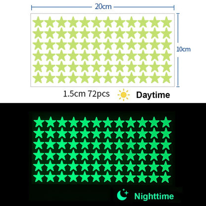 Glow In The Dark 3D Star Wall Stickers | Creative Luminous Room Decor