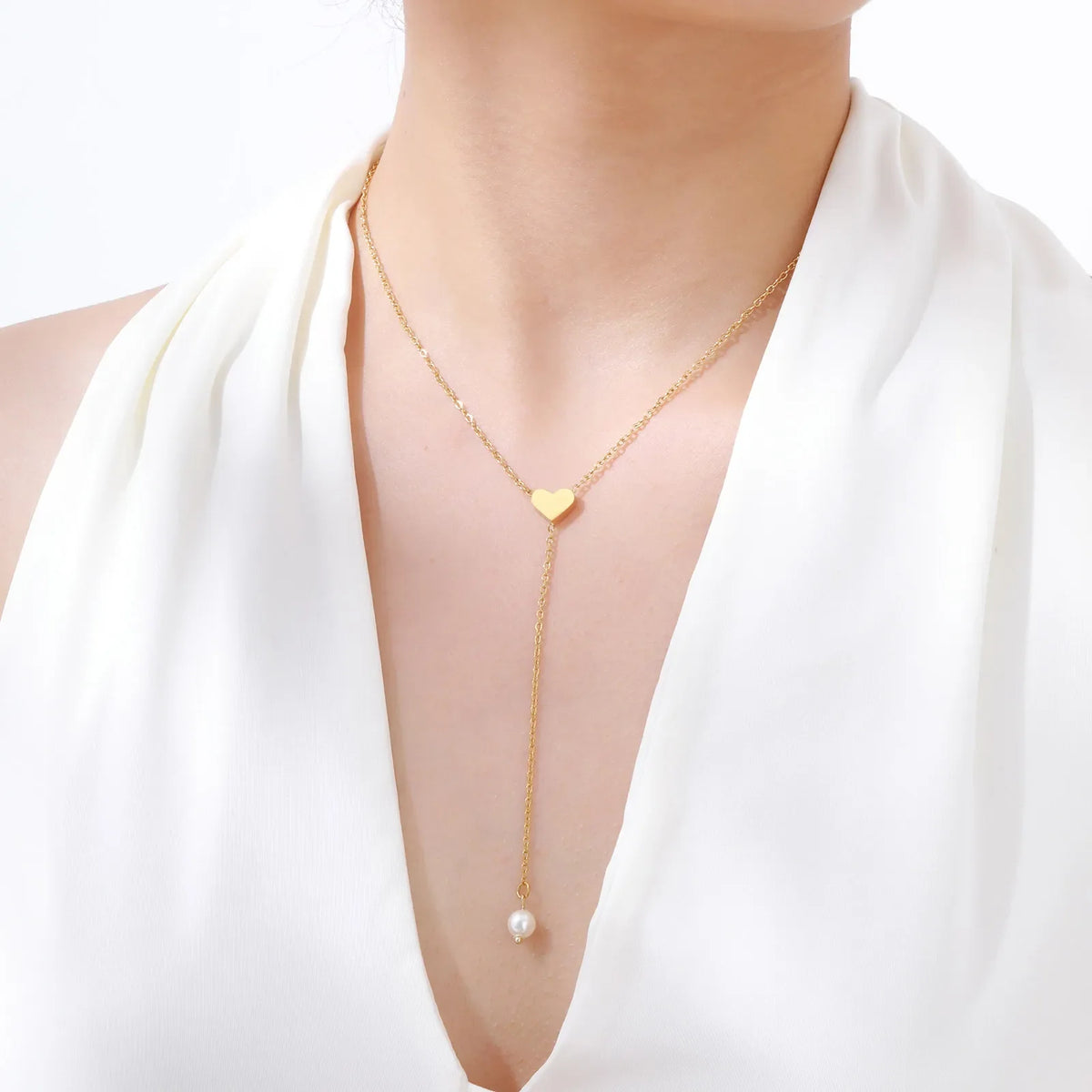 Layered Heart Pendant Necklace | Stainless Steel Minimalist Jewelry for Women