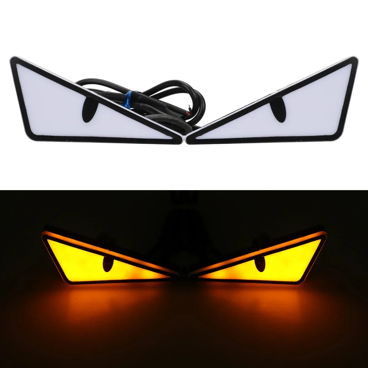 2PCS Car Motorcycle LED Devil Eyes Light | 12V Demon Eyes Decoration Lamp