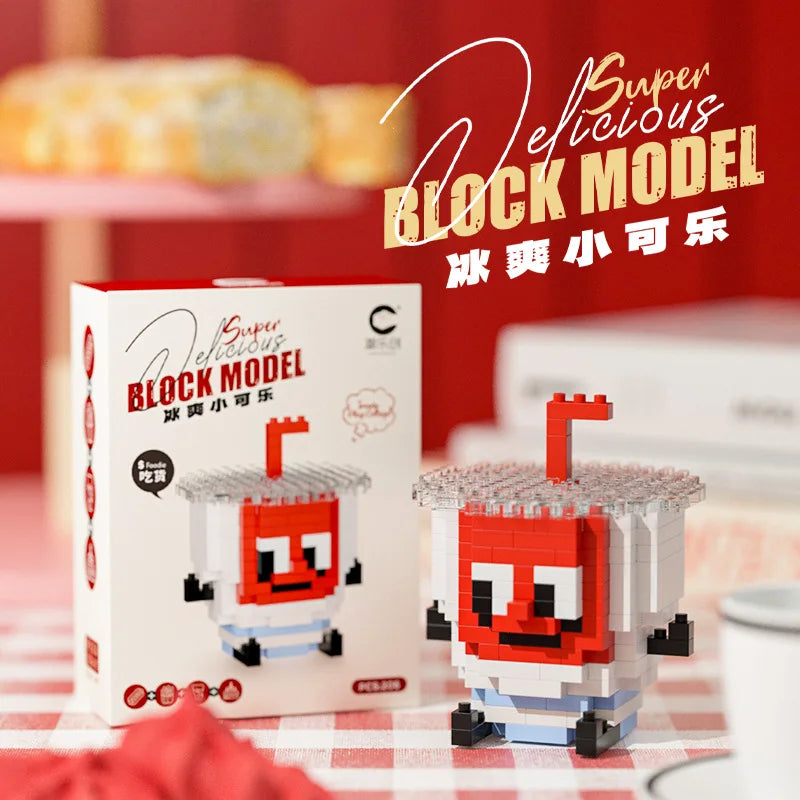Fun Micro Particle Building Blocks Happy Eat and Play Series Vibrant Avocado Pineapple Children's Educational Assembling Toys