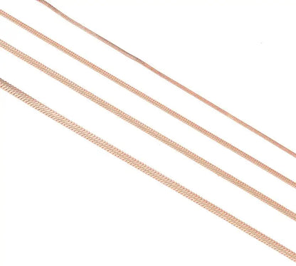 Stainless Steel Square Snake Chain Necklace | Unisex Waterproof Choker