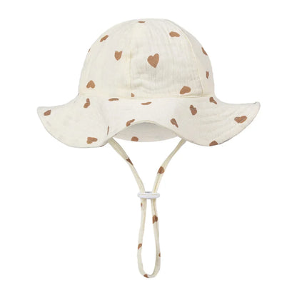 Baby Cotton Bucket Hat for Summer Sun Protection | Unisex Outdoor Panama Hat for Boys Girls