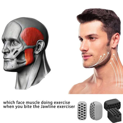 Silicone Jaw Exerciser | Facial Toner and Jawline Fitness Ball for Double Chin