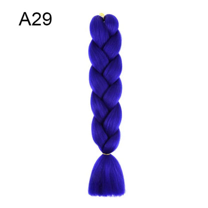 Synthetic Jumbo Braids Hair 24Inch | Ombre Braiding Hair Extensions for Crochet Box Braid Blue Purple