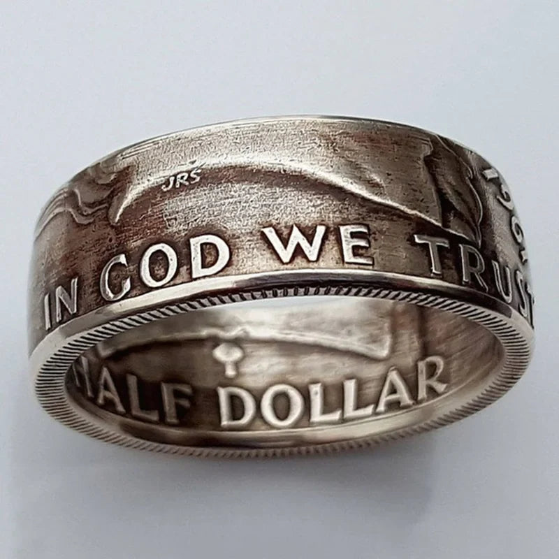 S925 Sterling Silver Vintage Embossed Ring | Men's Wedding Band