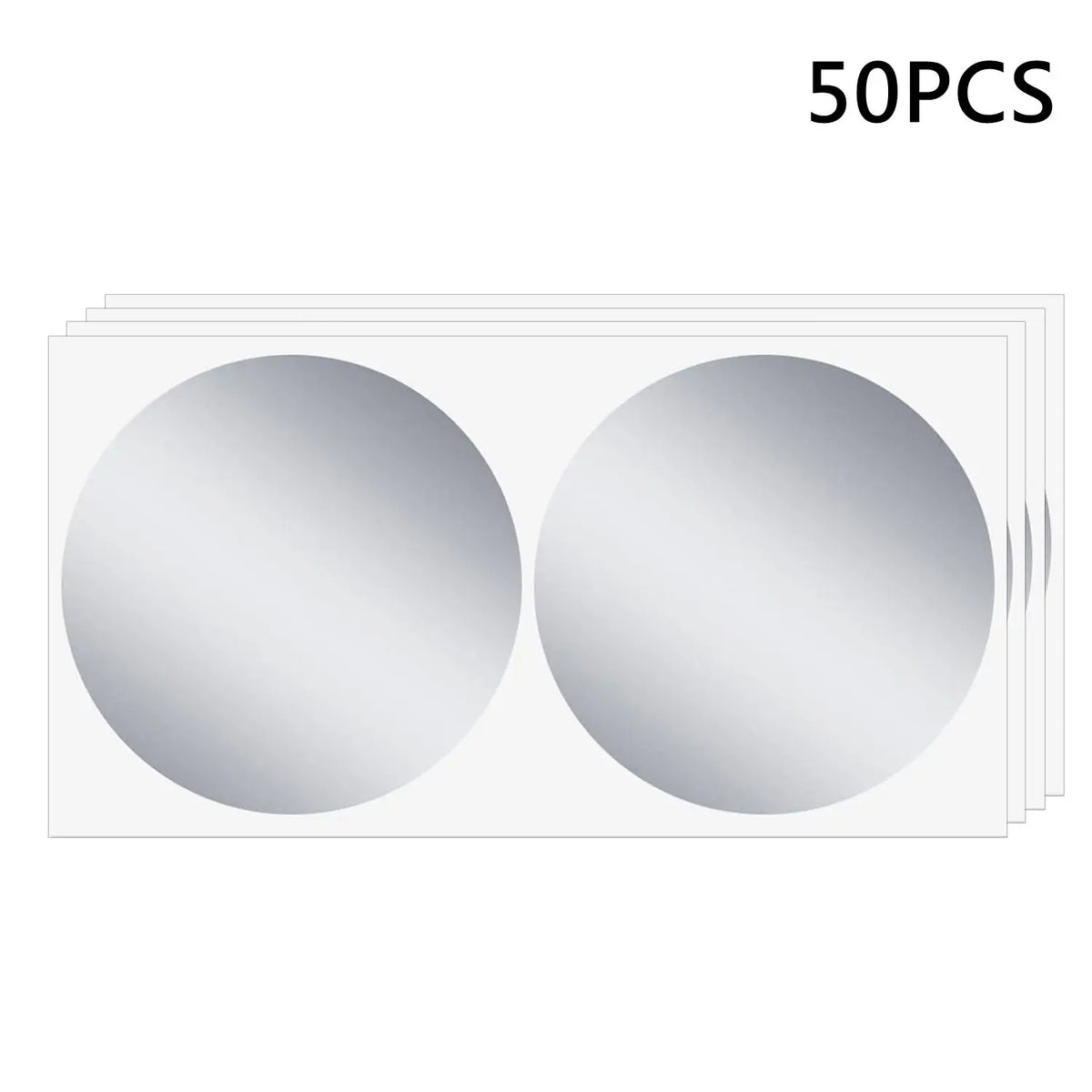 50 Pack Gold Silver Scratch Off Stickers | 2 Inch Round Labels for Lottery Tickets and Raffle Cards