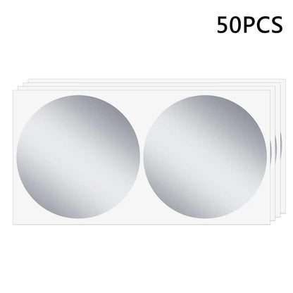 50 Pack Gold Silver Scratch Off Stickers | 2 Inch Round Labels for Lottery Tickets and Raffle Cards