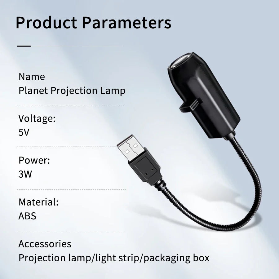 USB Plug Projection Lamp | Planet Halloween Christmas Theme Ceiling Decoration