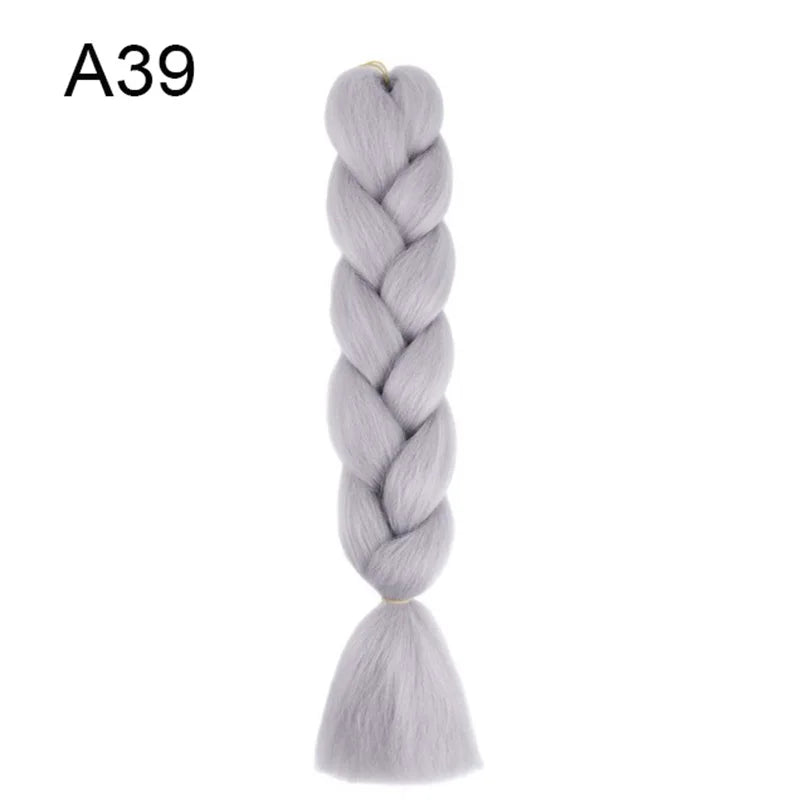 Synthetic Jumbo Braids Hair 24Inch | Ombre Braiding Hair Extensions for Crochet Box Braid Blue Purple