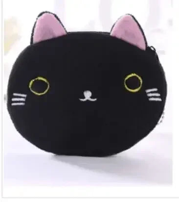 Cute Animal Plush Coin Purse | Zipper Change Purse with Keychain Mini Wallet