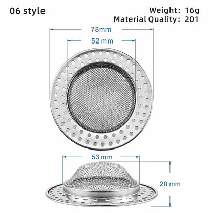 Kitchen Sink Strainer | Stainless Steel Mesh Drain Filter for Sink and Bathroom