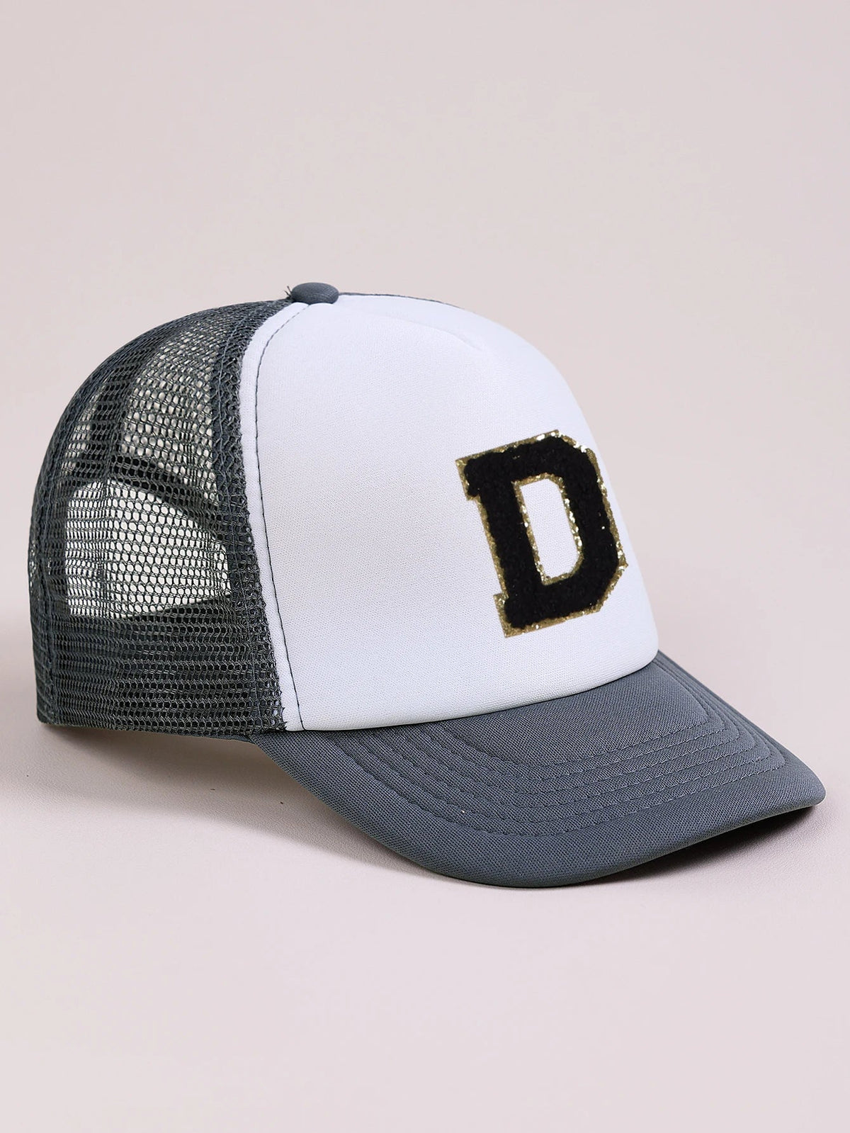 1pc Gray Hat With 26-Letter Pattern | Kids Baseball Cap for Boys and Girls