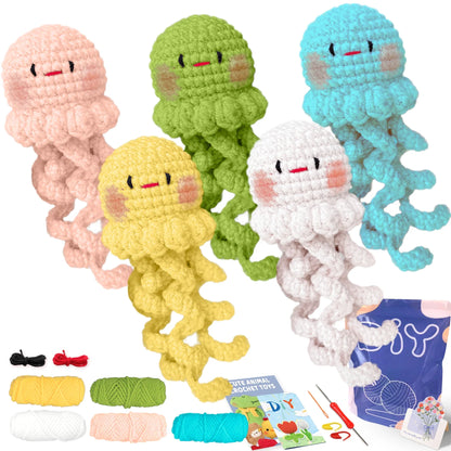 Animal sery Crochet Kit for Beginners Crochet Starter SET ,DIY Crochet Kit For Beginners,Crocheting Knitting Kit Step-by-Step