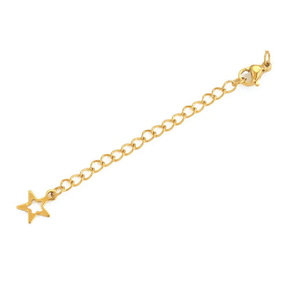 Stainless Steel Extension Tail Chains with Lobster Clasps | 10pcs Jewelry Findings