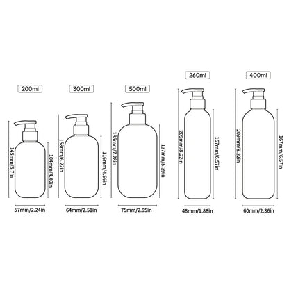 Refillable Foaming Soap Dispenser | Rustproof Plastic Shampoo and Shower Bottle for Kitchen and Bathroom