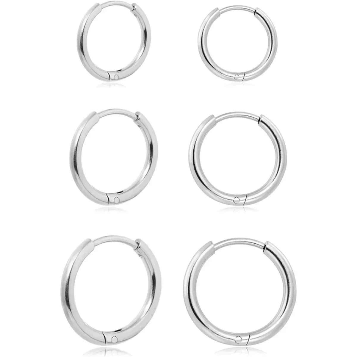 316L Stainless Steel Huggie Hoop Earrings | Hypoallergenic Cartilage Piercing Jewelry for Men and Women
