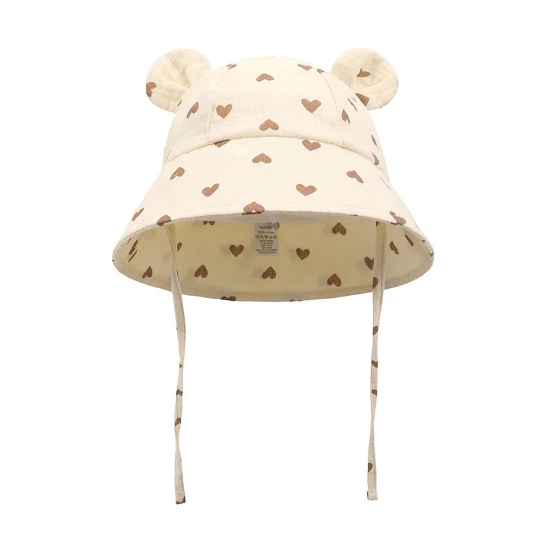 Muslin Baby Sun Hat for Toddlers | 100% Cotton Cartoon Kids Cap