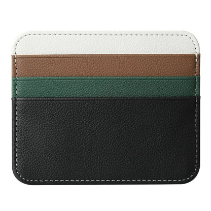 Slim Thin Mini ID Card Holder | PU Leather Credit Card Case for Men and Women