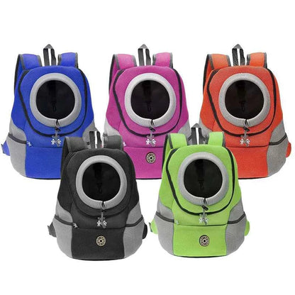 Double Shoulder Pet Carrier Backpack – Breathable Travel Dog Bag