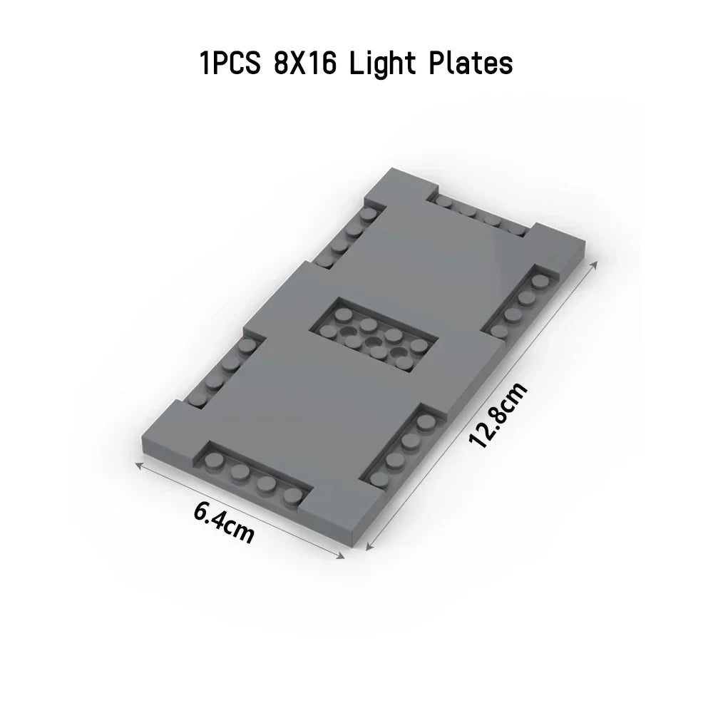 City Road Street Baseplate Building Blocks | Pedestrian Crossing Base Compatible with Major Brands